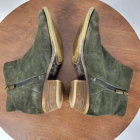 Lucky Brand Womens Brolley Bootie 7.5‎ Gray Suede Leather Zip Up Ankle Western - Picture 12 of 16